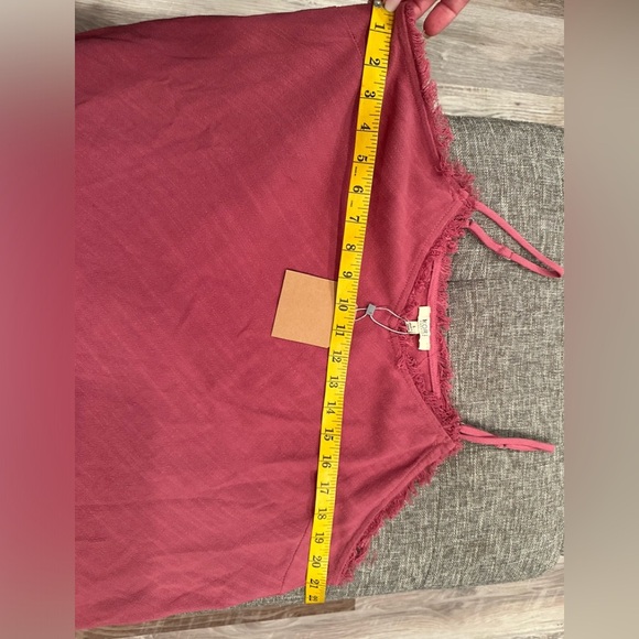 Kori Tank-NWT-Spaghetti Strap-Pink Festival Summer Party Fringe-Size Large - Picture 4 of 5